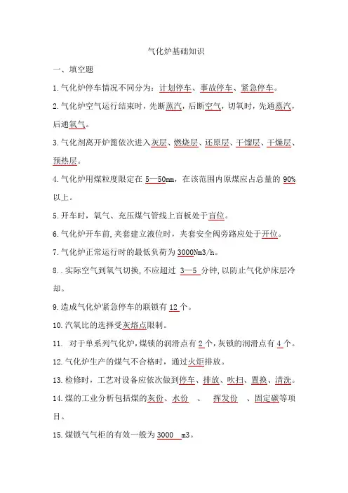 气化炉基础知识 