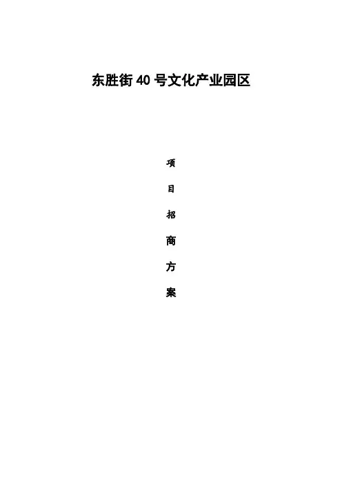 园区项目招商方案