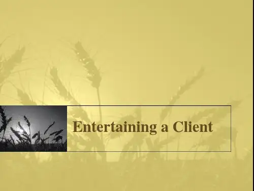 BEC 商务英语 entertain your clients