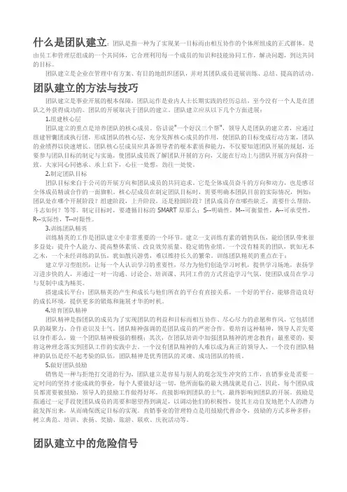 什么是团队建设