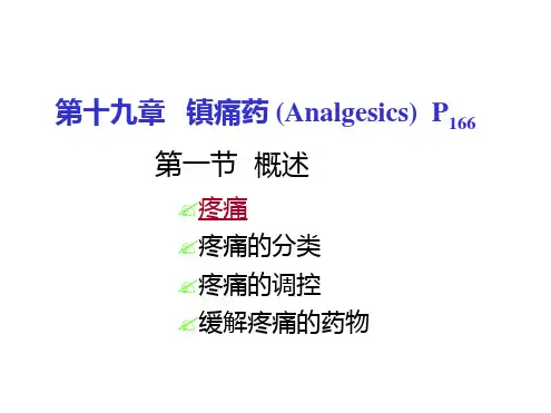 第十九章镇痛药