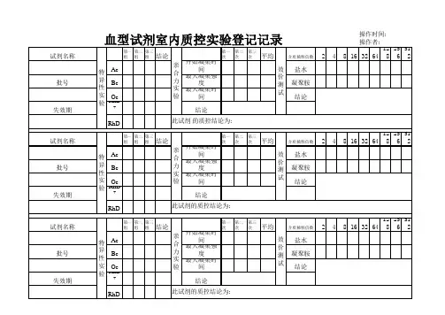 血库质控表