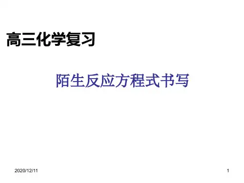陌生反应方程式书写PPT教学课件