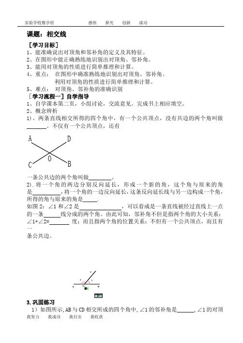 5.1.1相交线学案 2
