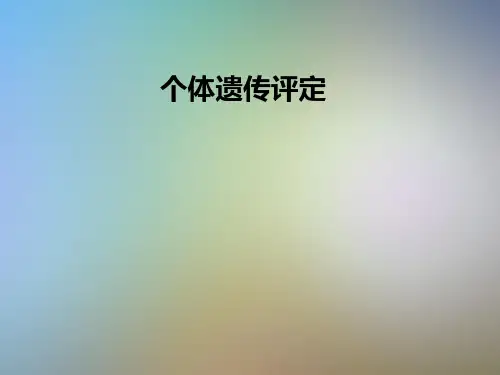 个体遗传评定