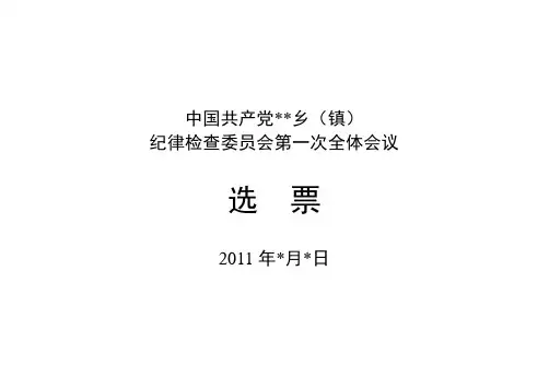 纪委一次全会选票(新)