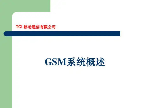 GSM系统概述