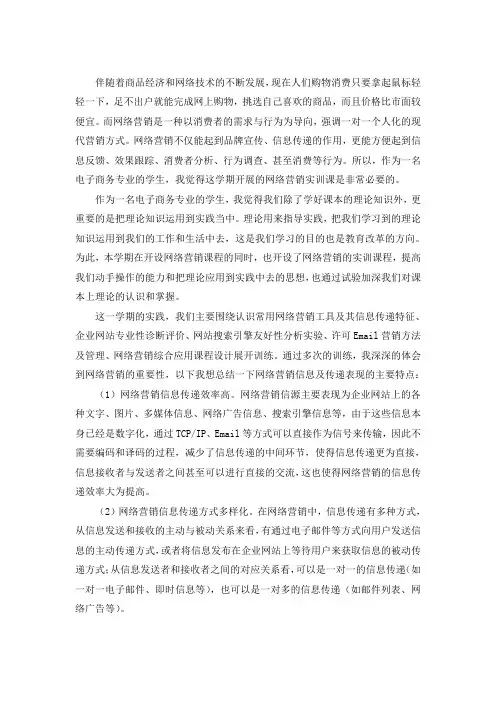 网络营销总结