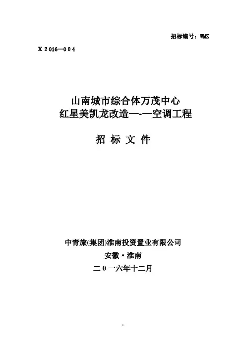 空调招标文件【范本模板】
