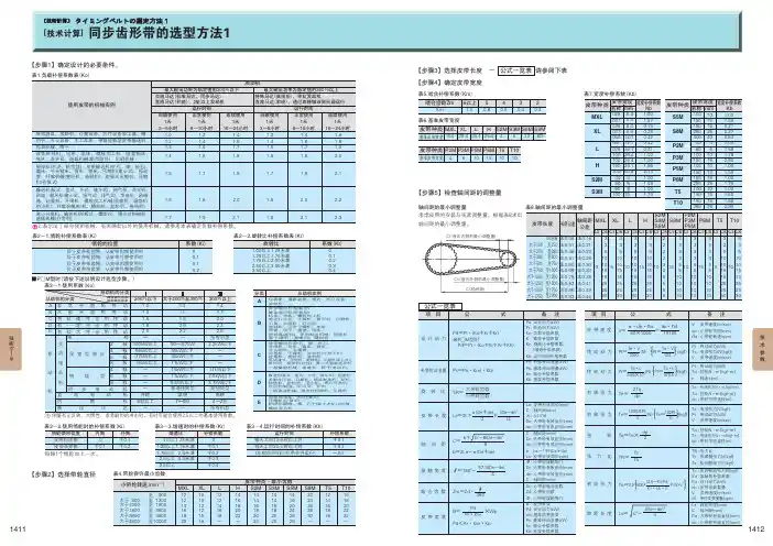 同步齿形带的选型方法