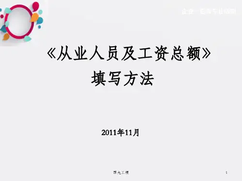 从业人员及工资总额填写方法