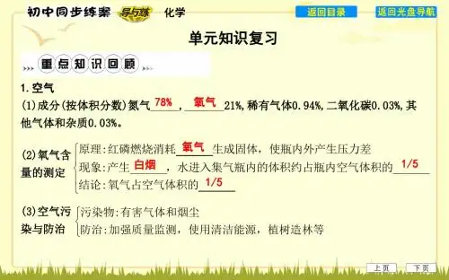 我们周围的空气-单元知识复习
