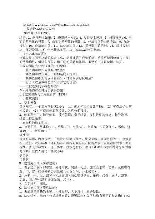 146568_工程造价基础知识大全