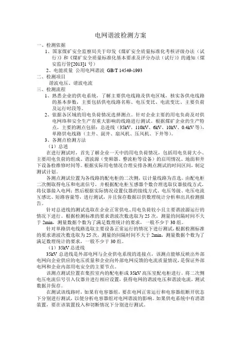 谐波测试方案