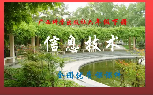 广西科学出版社《信息技术》六年级下册全册优质课件