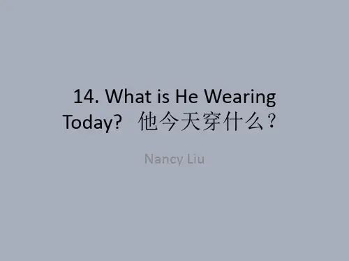 对外汉语衣服篇BetterChinese