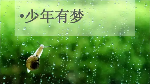人教版部编本初中道德与法治七年级上册 -少年有梦(完美版)PPT教学课件