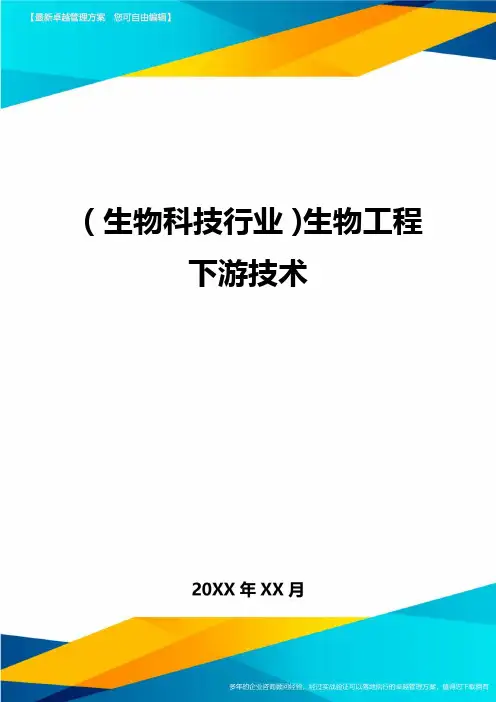 2020年(生物科技行业)生物工程下游技术