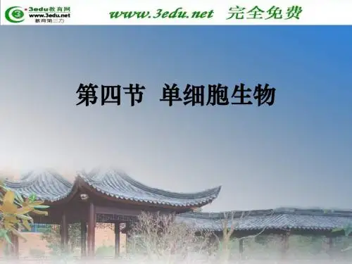 七年级生物上:单细胞生物