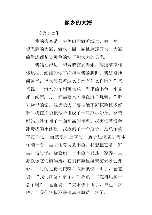 家乡的大海