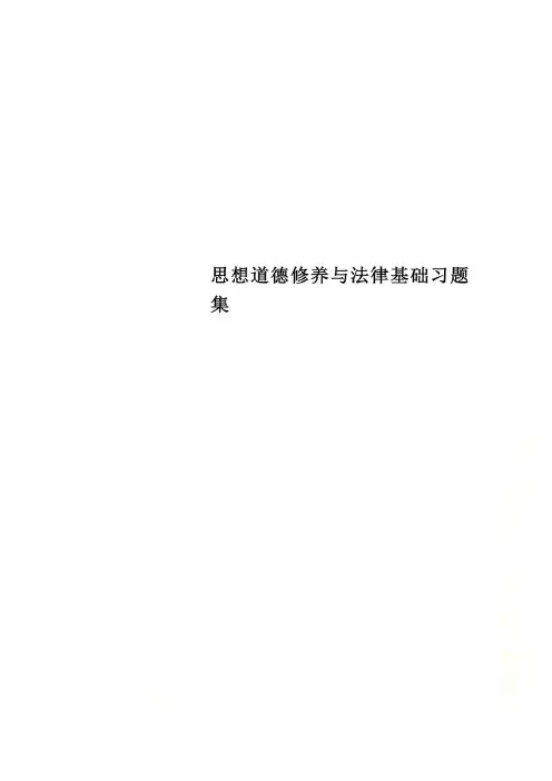 思想道德修养与法律基础习题集