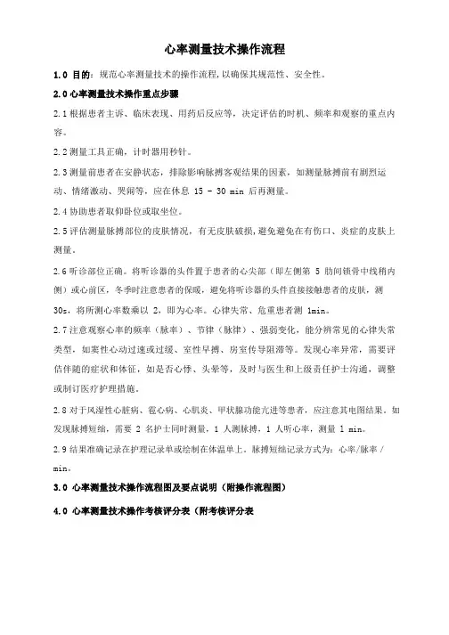 心率测量技术操作流程