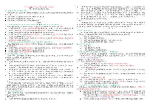 罗红军2011年政法干警民法简答、论述总结