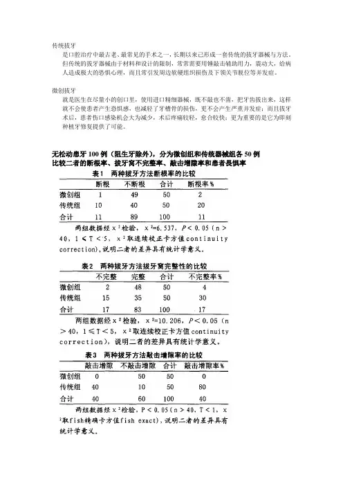 传统拔牙vs微创拔牙