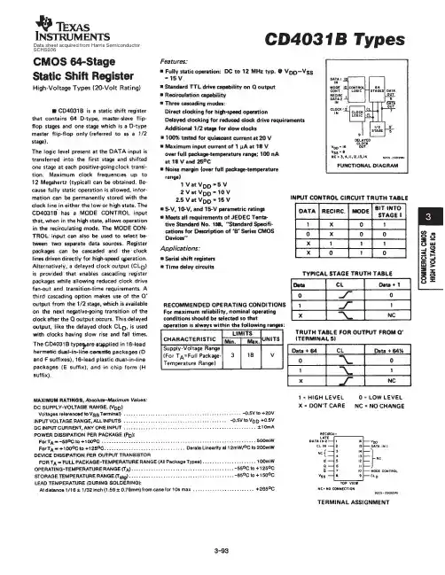 CD4031B中文资料