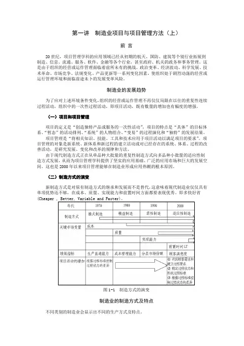 制造业项目管理