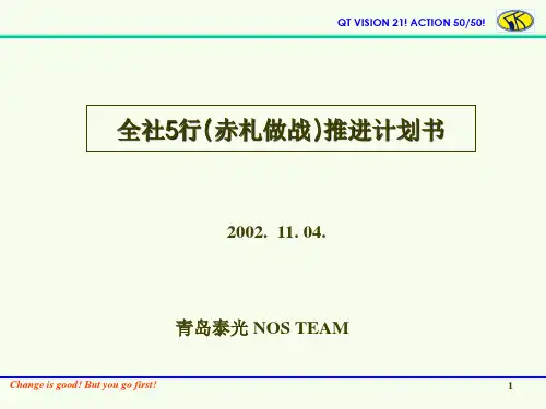 全社5行(赤札做战)推进计划书(1)