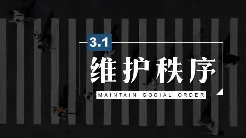 部编版道德与法治八年级上册3.1《维护秩序》优质课件(含视频)
