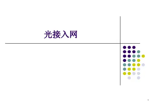 光网络-光接入网概要