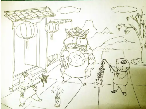 儿童线描画