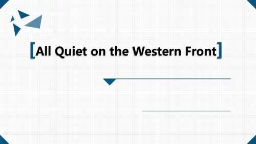All Quiet on the Western Front