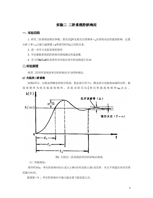 2 二阶系统阶跃响应