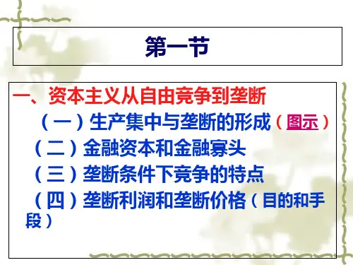 资本主义从自由竞争到垄断讲义