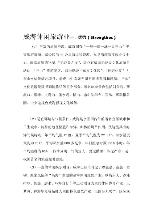 休闲旅游业swot分析