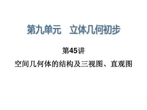 学海导航高三数学人教B版文科第一轮总复习课件9.45空间几何体的结构及三视图、直观图