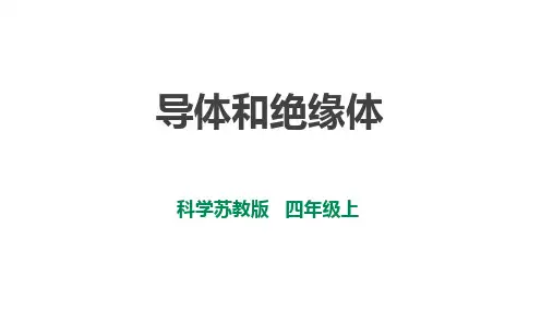 2020秋【苏教版】第四单元第13课《导体和绝缘体》课件