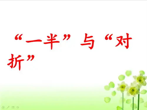(三)第十五讲:一半与对折