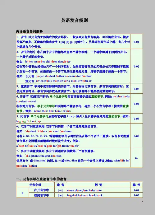 (免费)英语发音规则