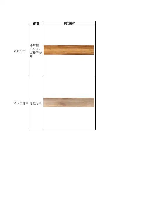 地板产品说明书