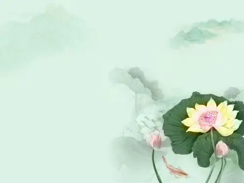清新淡雅的PPT背景模板