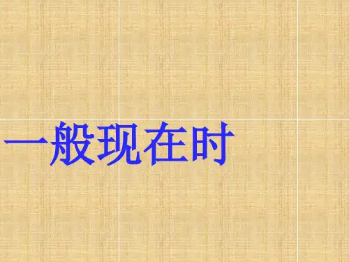一般现在时.语法讲解PPT精编版