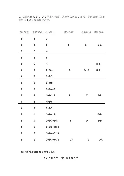 物流管理计算题案例