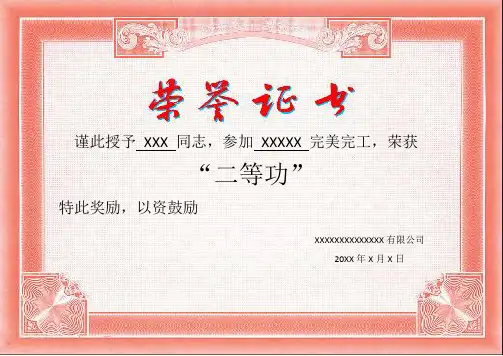 荣誉证书、奖状模板 可直接修改 (2)