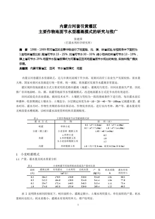 内蒙古河套引黄灌区