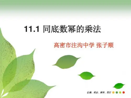 11.1同底数幂的乘法