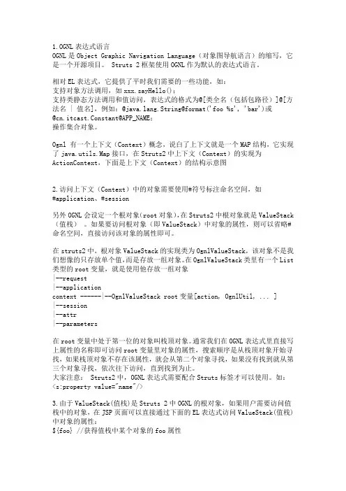 struts2标签和OGNL表达式